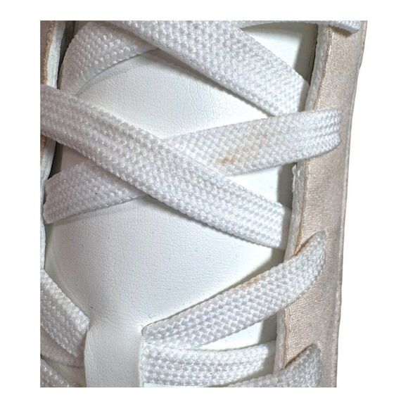 Zaylee White & Glitter Silver Lace-Up Sneakers With Stars US 10 Shoes Tennis SEE - Picture 6 of 16